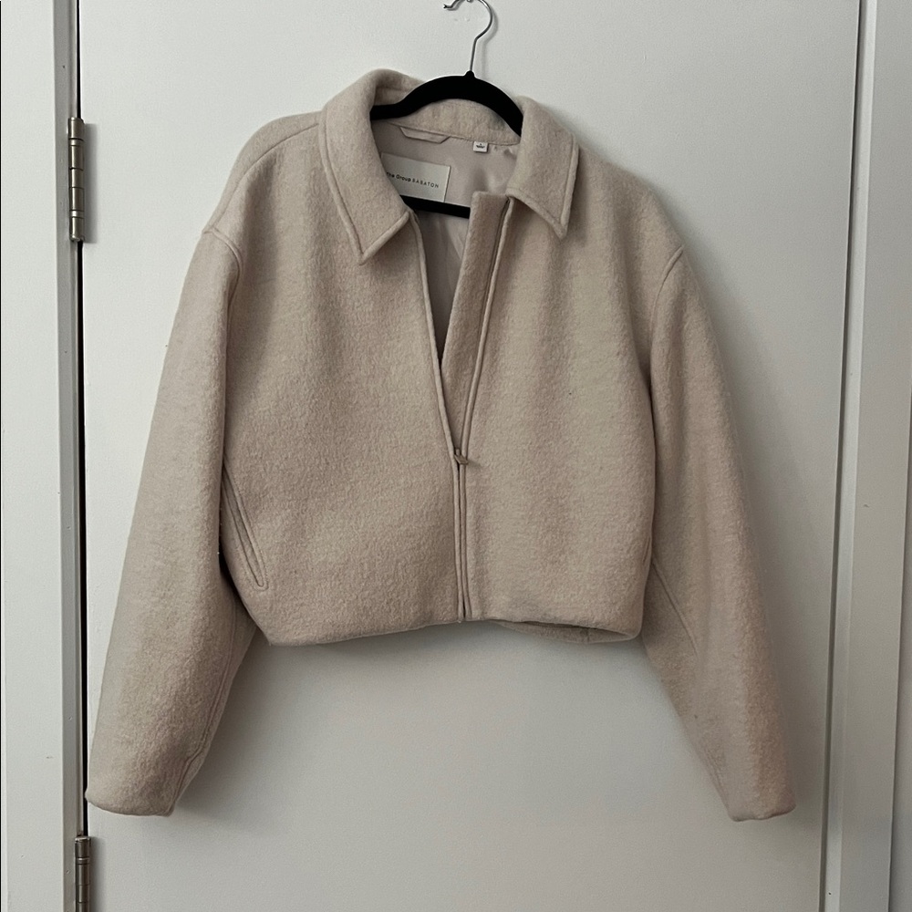 Babaton Cream Teddy Jacket, M
